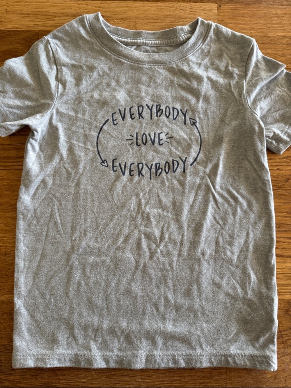Cat & Jack Light Gray 'Everybody Love Everybody' Graphic Tee